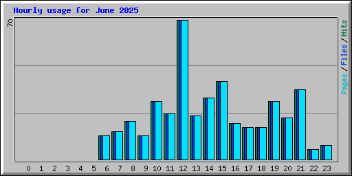 Hourly usage for June 2025