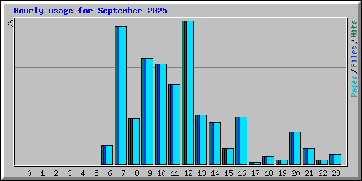 Hourly usage for September 2025