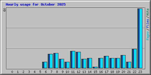 Hourly usage for October 2025
