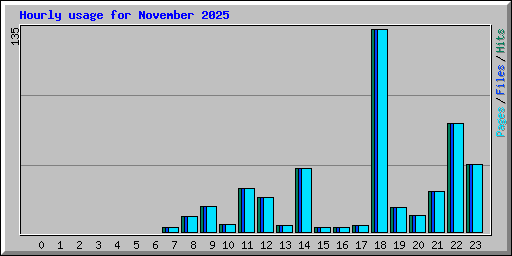 Hourly usage for November 2025