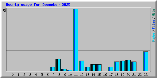 Hourly usage for December 2025